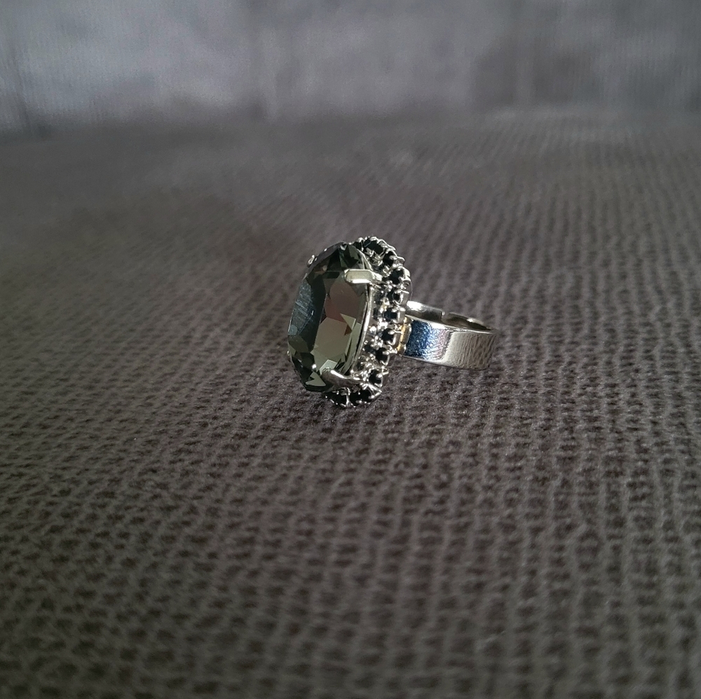 Adjustable Silver Ring With Large Focal Gemstone … - image 5
